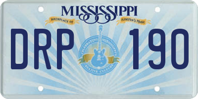 MS license plate DRP190