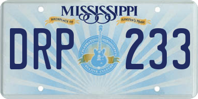 MS license plate DRP233