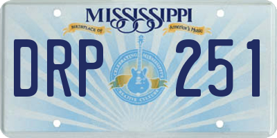 MS license plate DRP251