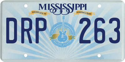 MS license plate DRP263