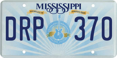 MS license plate DRP370