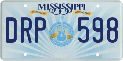 MS license plate DRP598