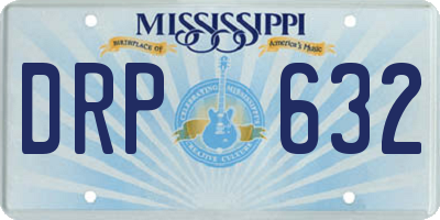 MS license plate DRP632