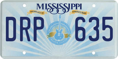 MS license plate DRP635