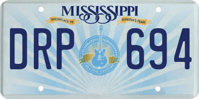 MS license plate DRP694