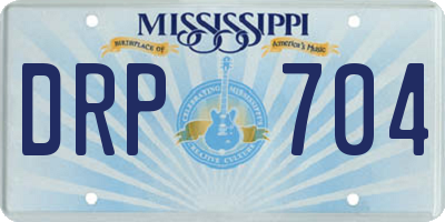 MS license plate DRP704
