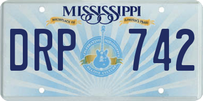 MS license plate DRP742
