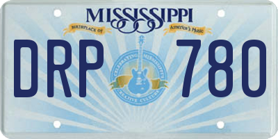MS license plate DRP780