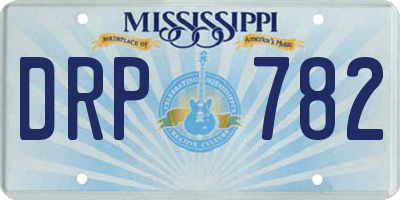MS license plate DRP782