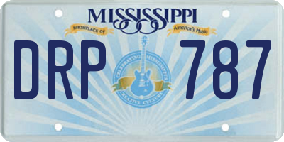MS license plate DRP787