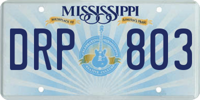 MS license plate DRP803