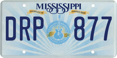 MS license plate DRP877