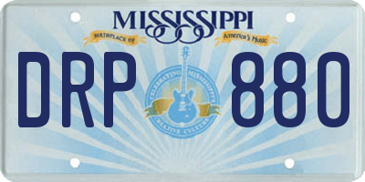 MS license plate DRP880