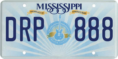 MS license plate DRP888