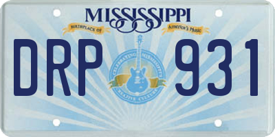 MS license plate DRP931