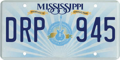 MS license plate DRP945