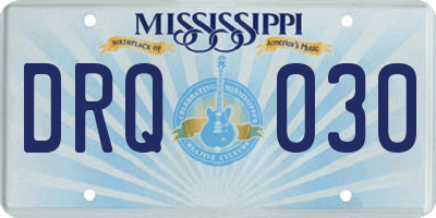 MS license plate DRQ030