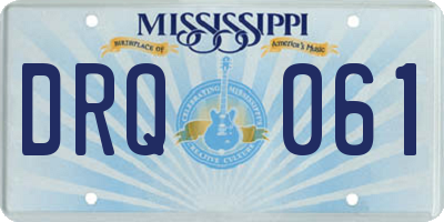 MS license plate DRQ061