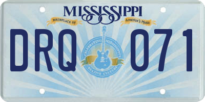 MS license plate DRQ071