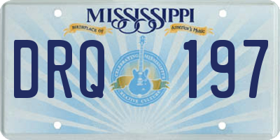 MS license plate DRQ197