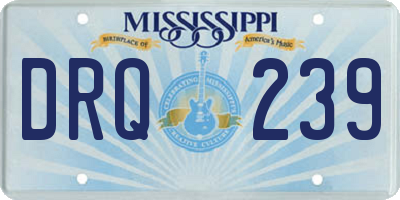 MS license plate DRQ239