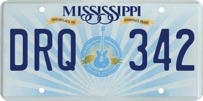 MS license plate DRQ342