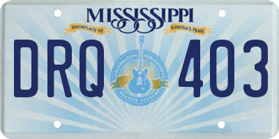 MS license plate DRQ403