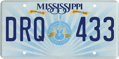 MS license plate DRQ433