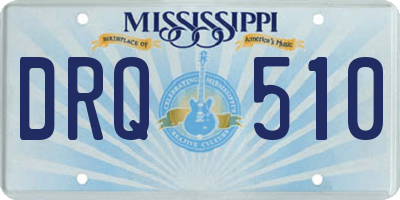 MS license plate DRQ510