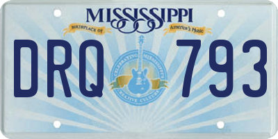 MS license plate DRQ793