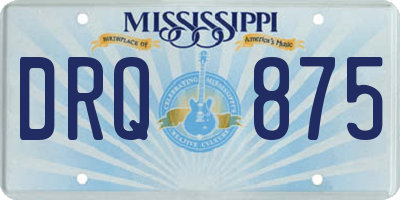MS license plate DRQ875
