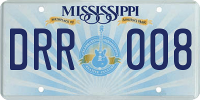 MS license plate DRR008
