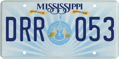 MS license plate DRR053