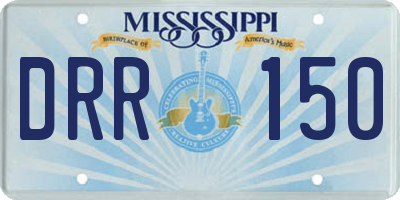 MS license plate DRR150