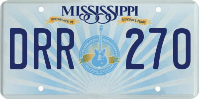 MS license plate DRR270