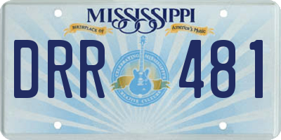 MS license plate DRR481