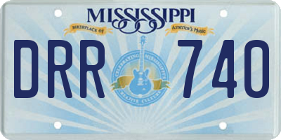 MS license plate DRR740
