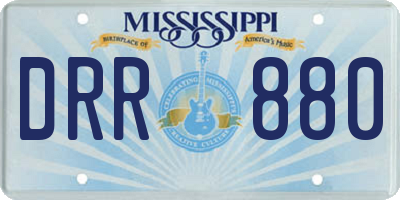 MS license plate DRR880
