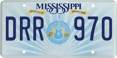 MS license plate DRR970