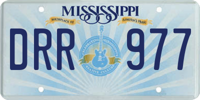 MS license plate DRR977
