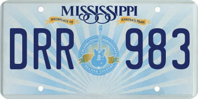 MS license plate DRR983