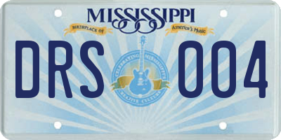 MS license plate DRS004
