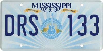 MS license plate DRS133
