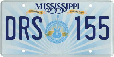 MS license plate DRS155