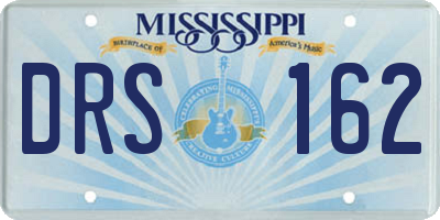 MS license plate DRS162