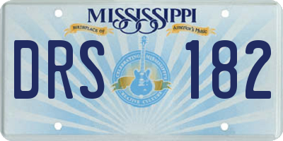 MS license plate DRS182
