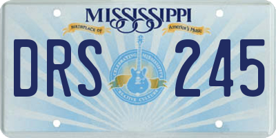MS license plate DRS245