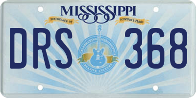 MS license plate DRS368