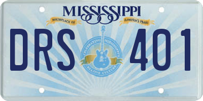 MS license plate DRS401
