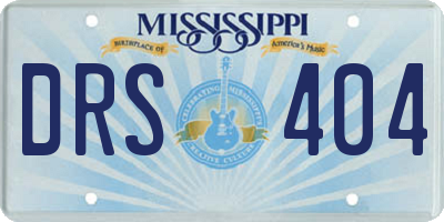 MS license plate DRS404